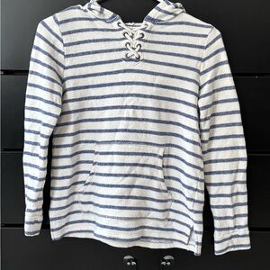 Old Navy Kids Blue and White Striped Hoodie